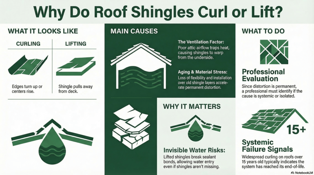 Causes of Roof Shingle Curling