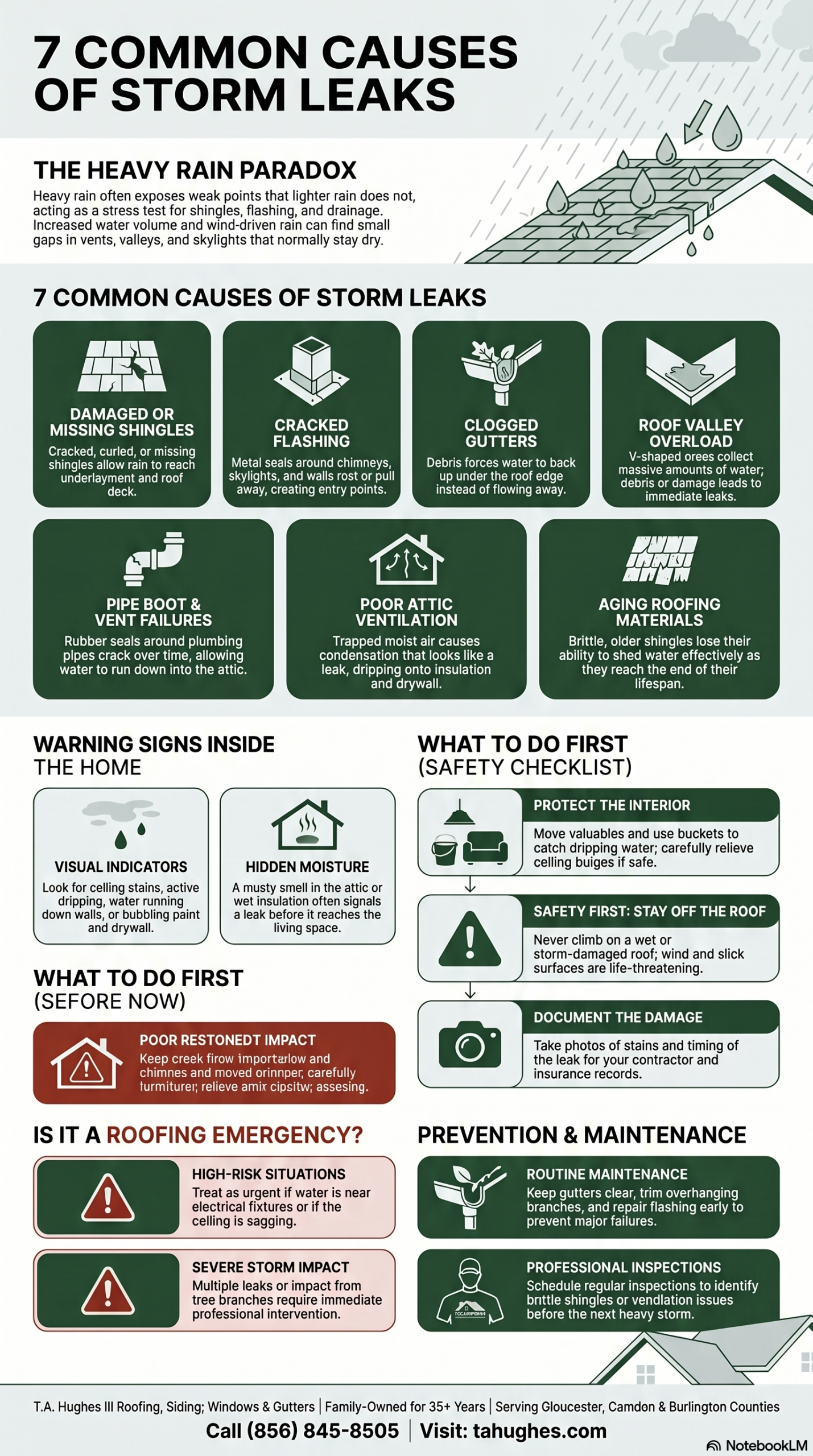 7 Common Causes of Storm Leaks 7 Common Causes of Storm Leaks